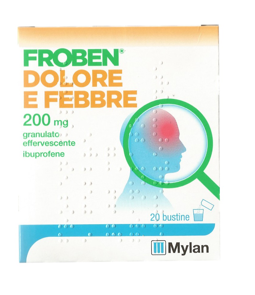 Froben Dolore e Febbre 200 mg Ibuprofene 20 Bustine Granulato Effervescente