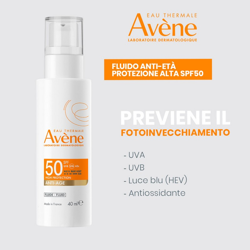 Avène Solare Fluido Anti-Età SPF 50+ 40ml