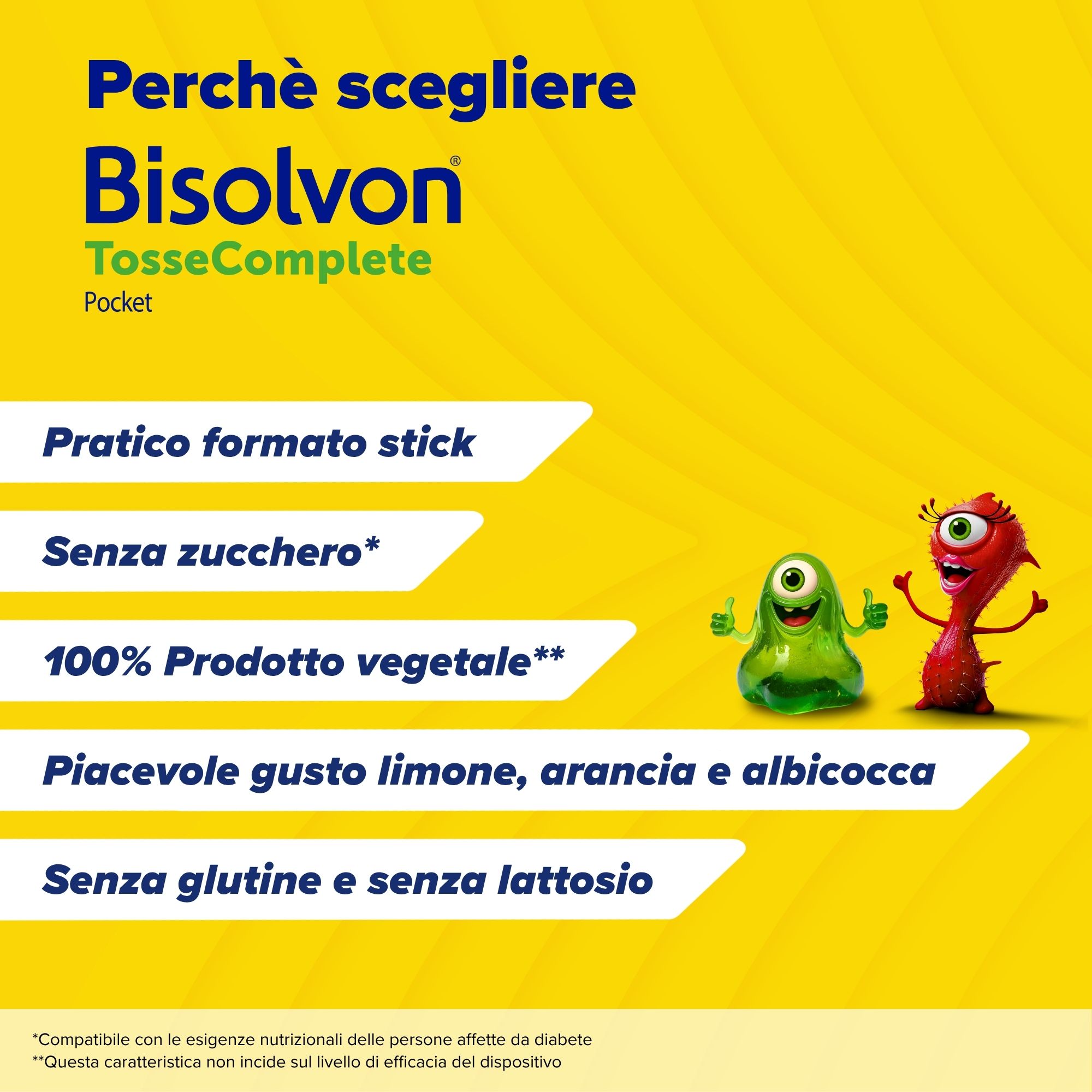 Bisolvon Tosse Complete 12 Bustine Monodose - Trattamento Per Tosse Grassa, Secca E Mal Di Gola