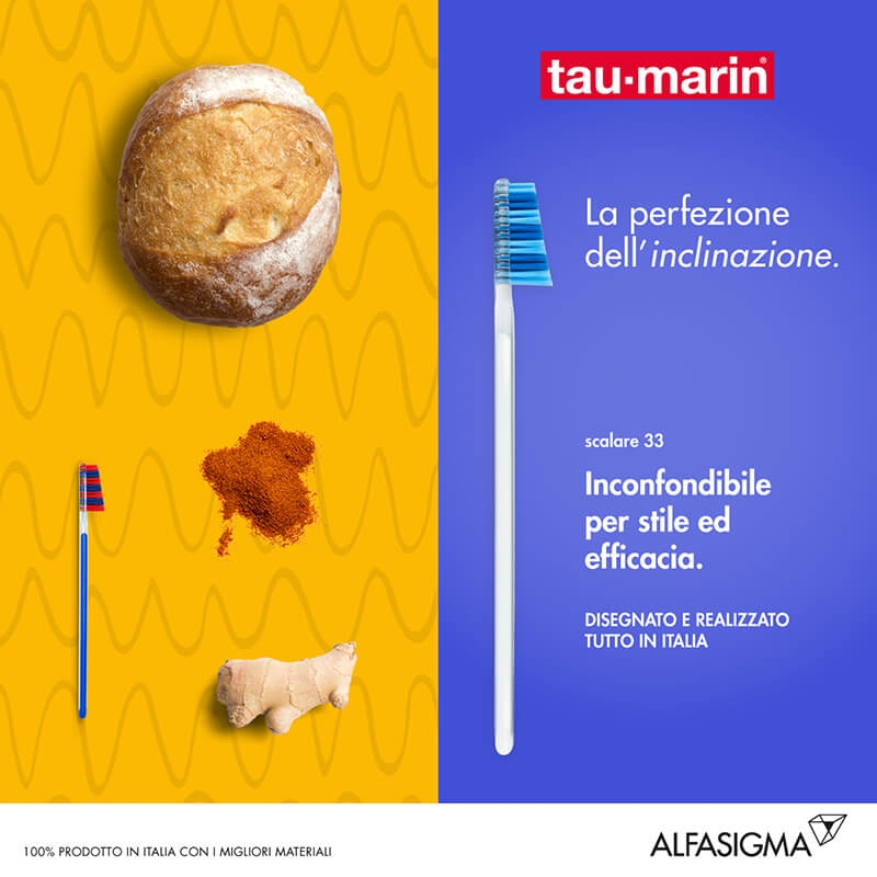 Tau-Marin Spazzolino Scalare 33 Setole Morbide Testina Grande