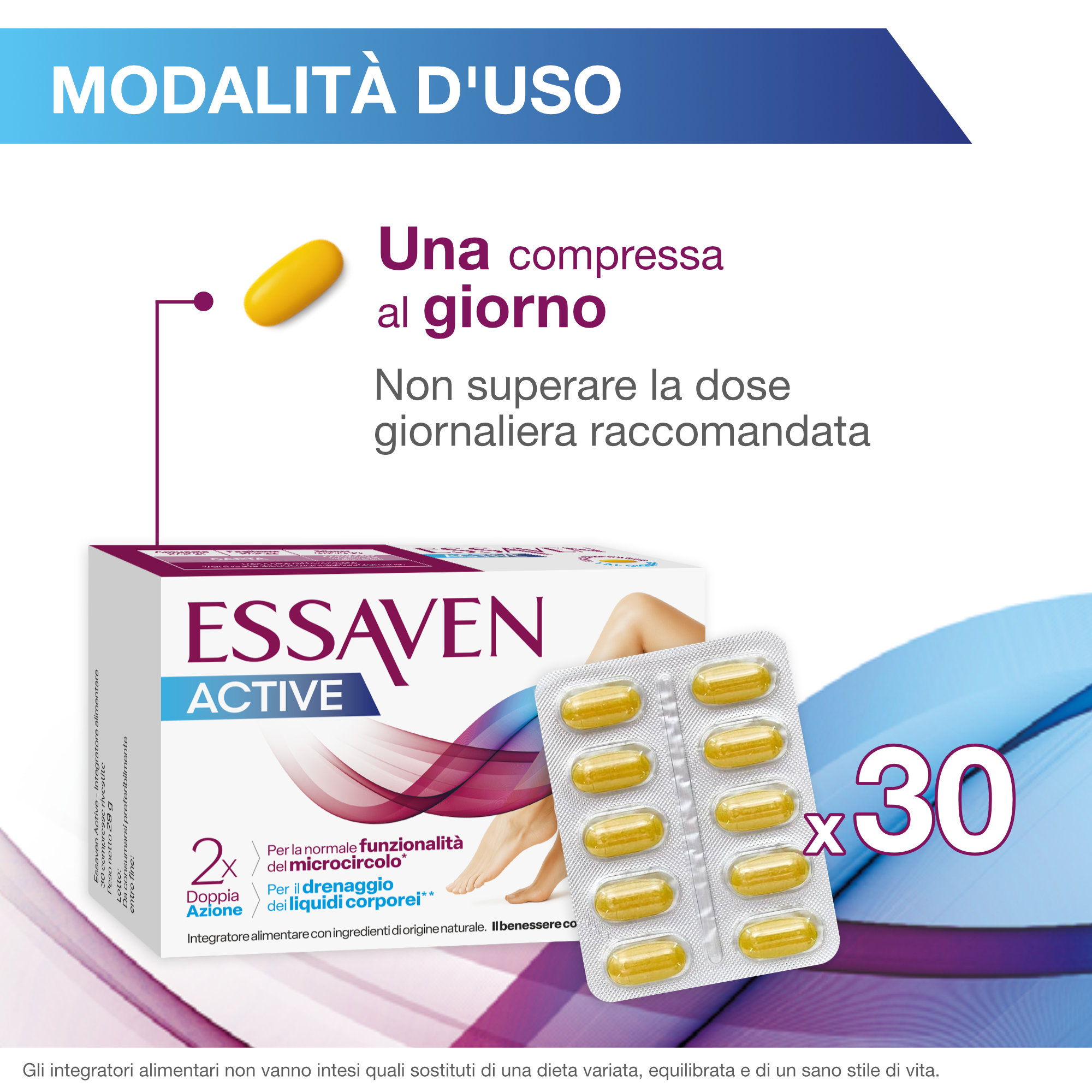 ESSAVEN ACTIVE 30CPR RIVESTITE