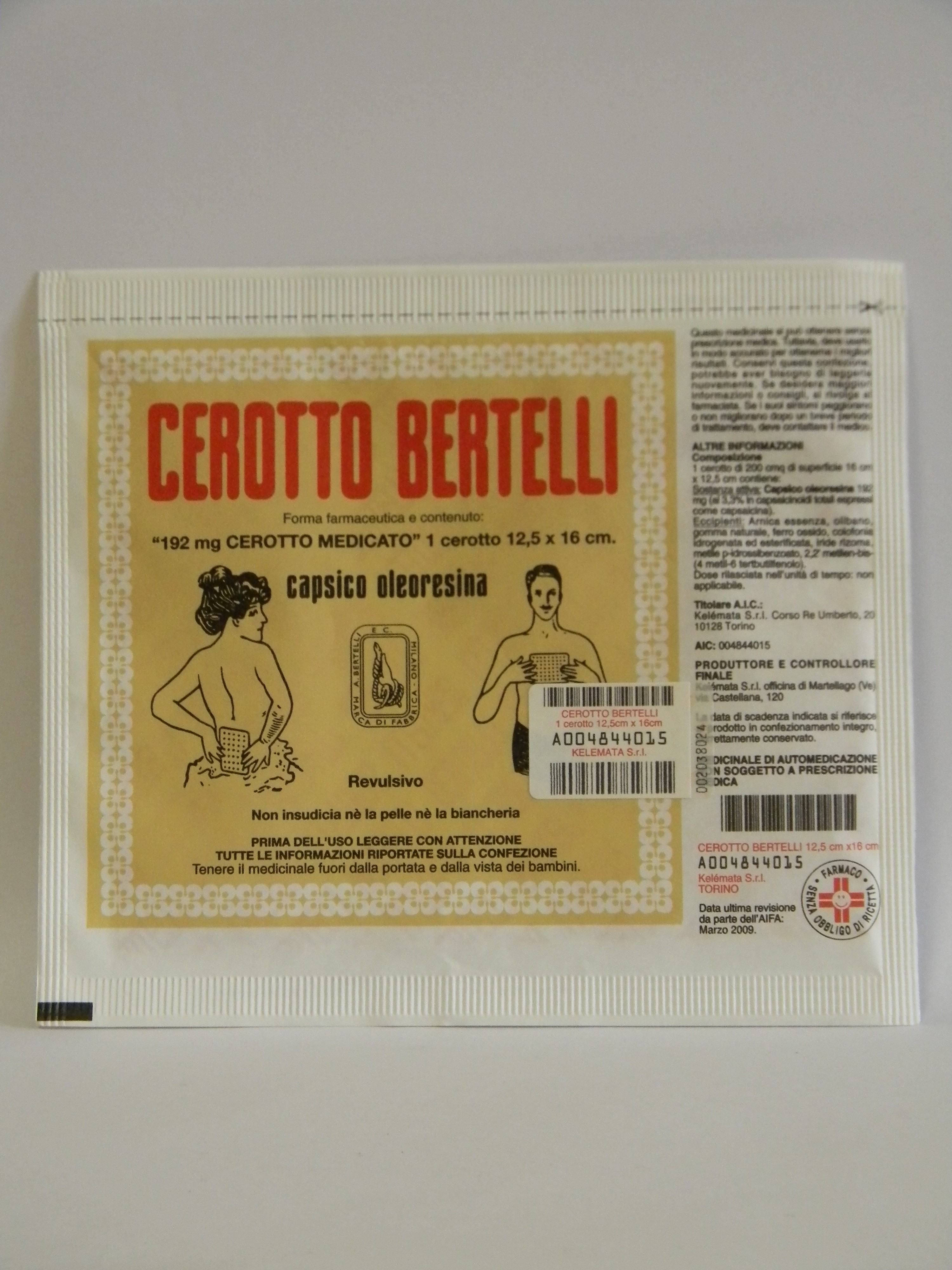 Cerotto Bertelli Medio  - 1 Cerotto 12,5x16 cm