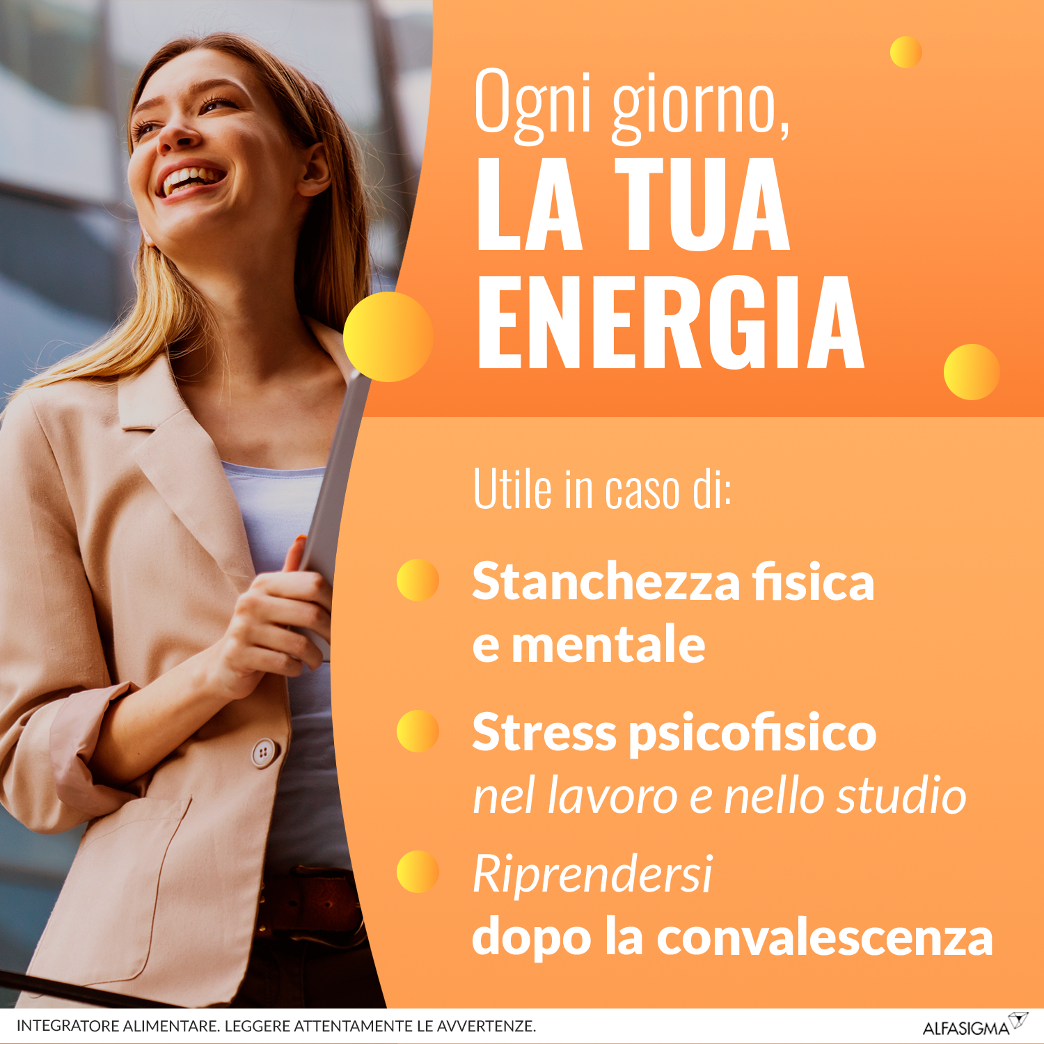 Carnidyn Plus Integratore Alimentare a base di Sali minerali, Carnitina, vitamine, per Stanchezza Mentale e Fisica, utile in caso di spossatezza - 20 Bustine