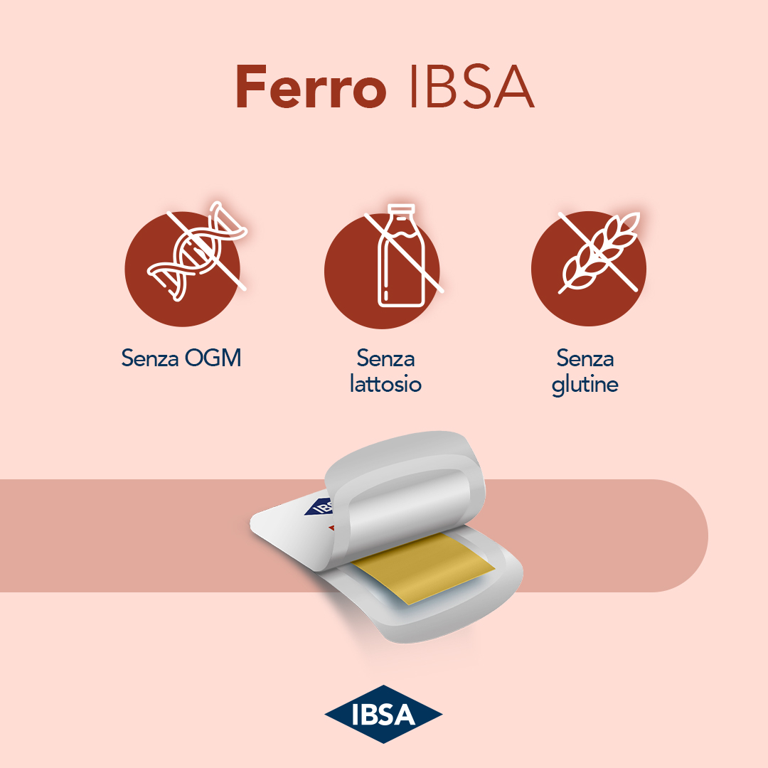 FERRO IBSA - integratore alimentare a base di Ferro e Acido Folico - 20 Film Orodisp. 