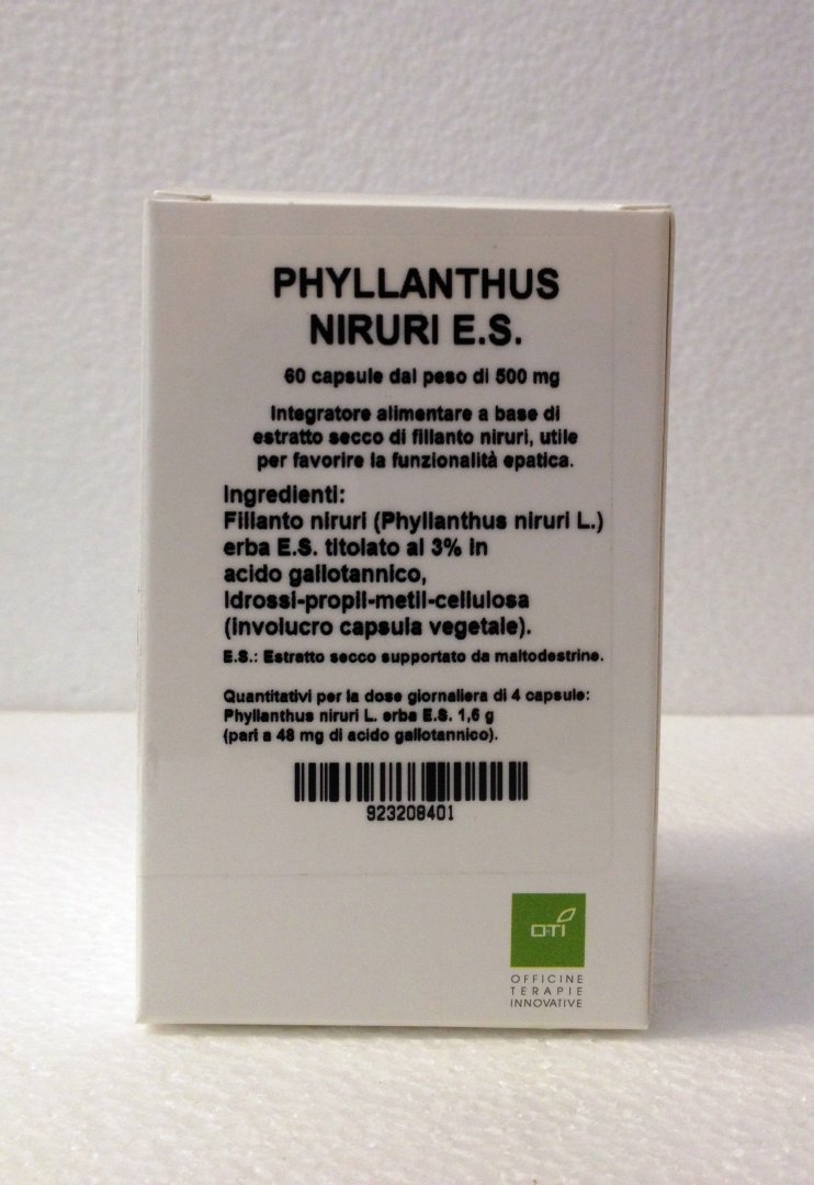 Oti Phyllanthus Niruri Estratto Secco Integratore Diuretico 60 Capsule