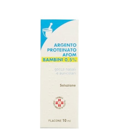 Argento Proteinato Afom 0,5% Gocce Nasali e Auricolari 10 ml