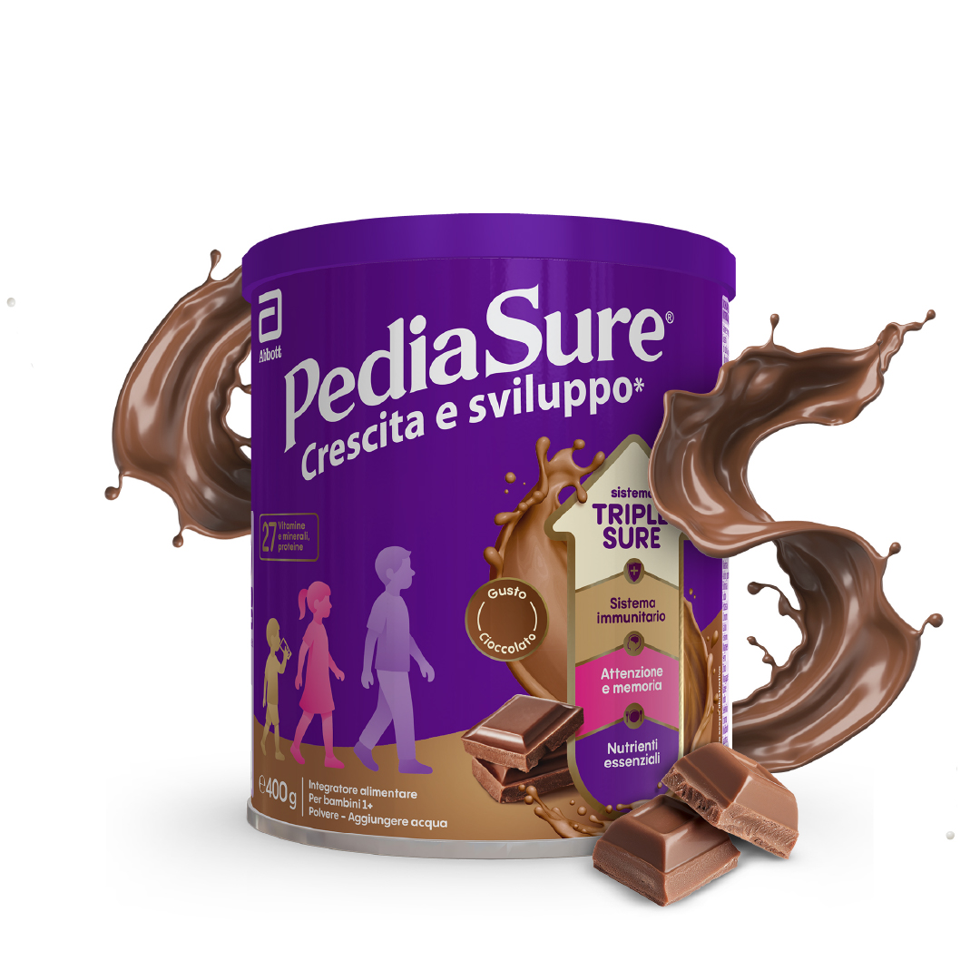 PediaSure Crescita E Sviluppo Gusto Cioccolato 400 g - Integratore Multivitaminico Per Bambini