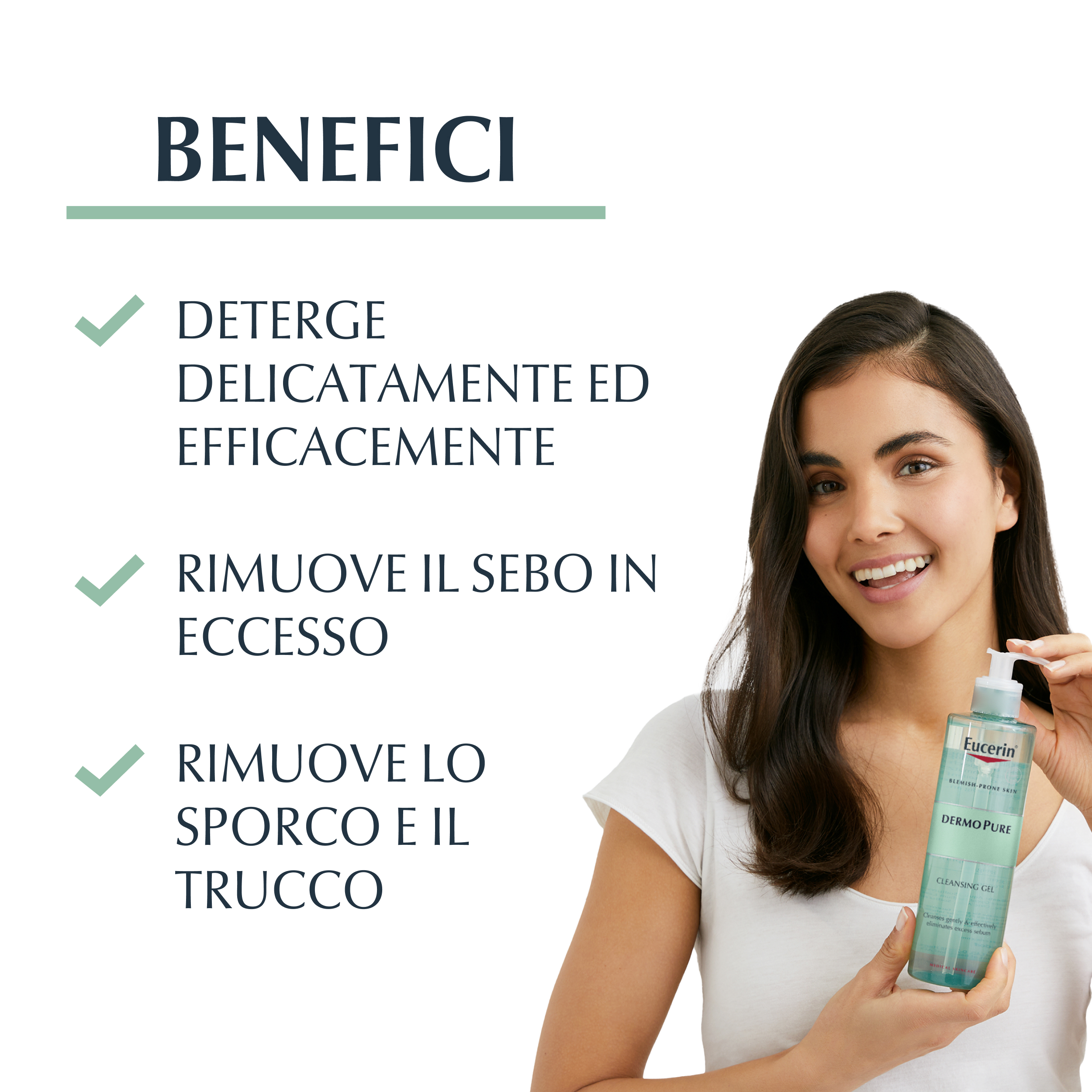 Eucerin DermoPurifyer Oil Control Gel Detergente Viso 400 ml