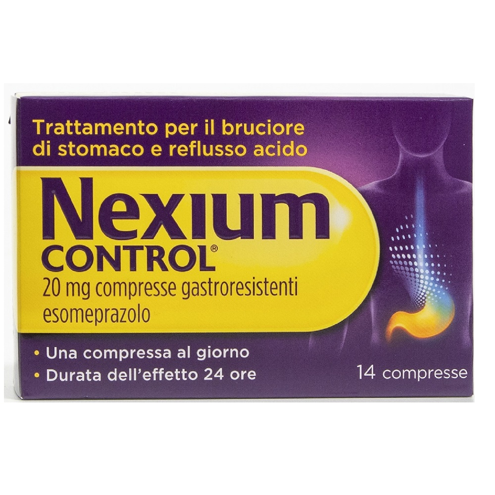 Nexium CONTROL Antiacido per Bruciore di Stomaco e Reflusso Esomeprazolo 14 Compresse