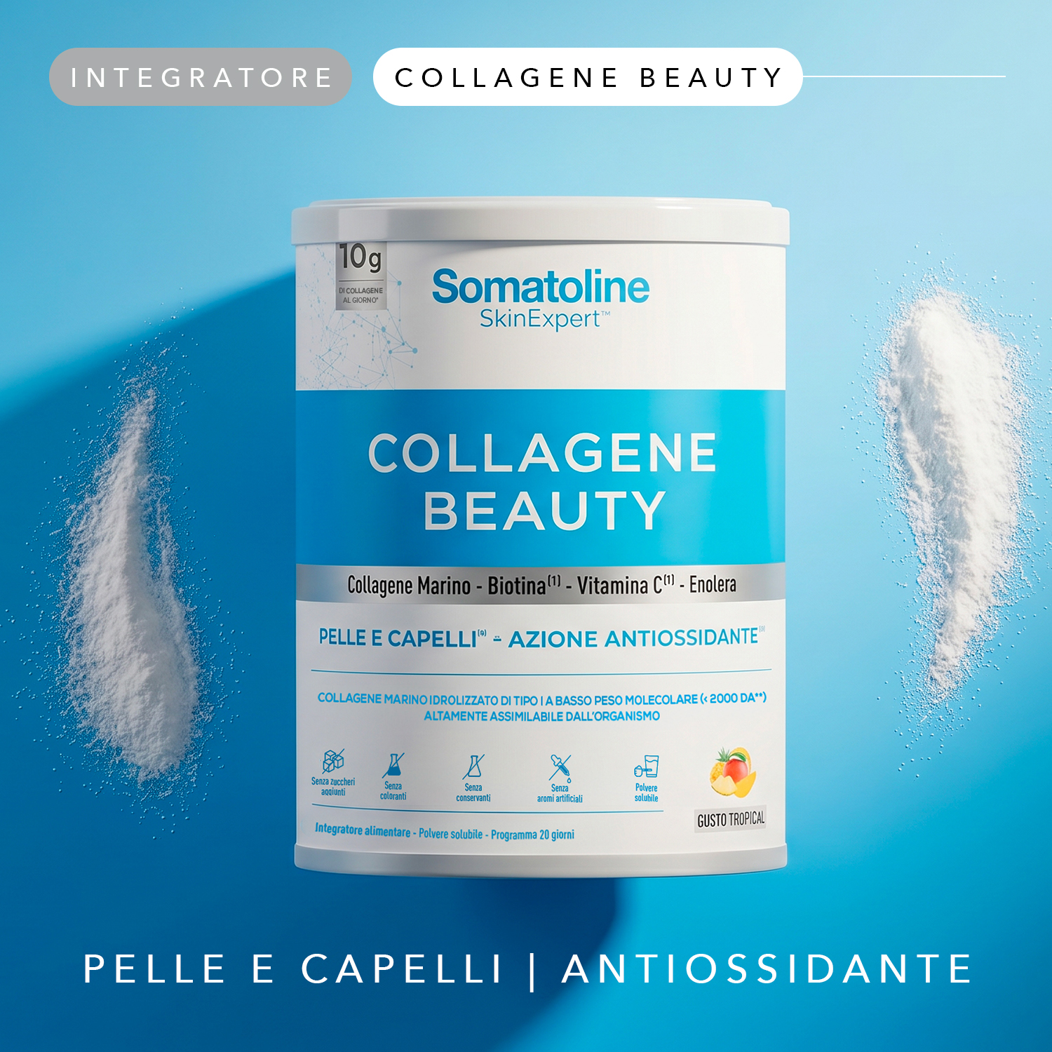 Somatoline SkinExpert Collagene Beauty 198 g Gusto Tropical - Integratore Per La Pelle