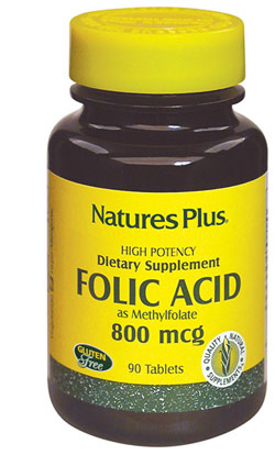Nature's Plus Acido Folico mcg 800 Integratore Vitaminico