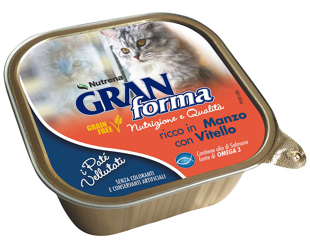 RAGGIO DI SOLE GRAN FORMA GATTO PATE' GRAIN FREE MANZO VITELLO 100GR (vaschetta)