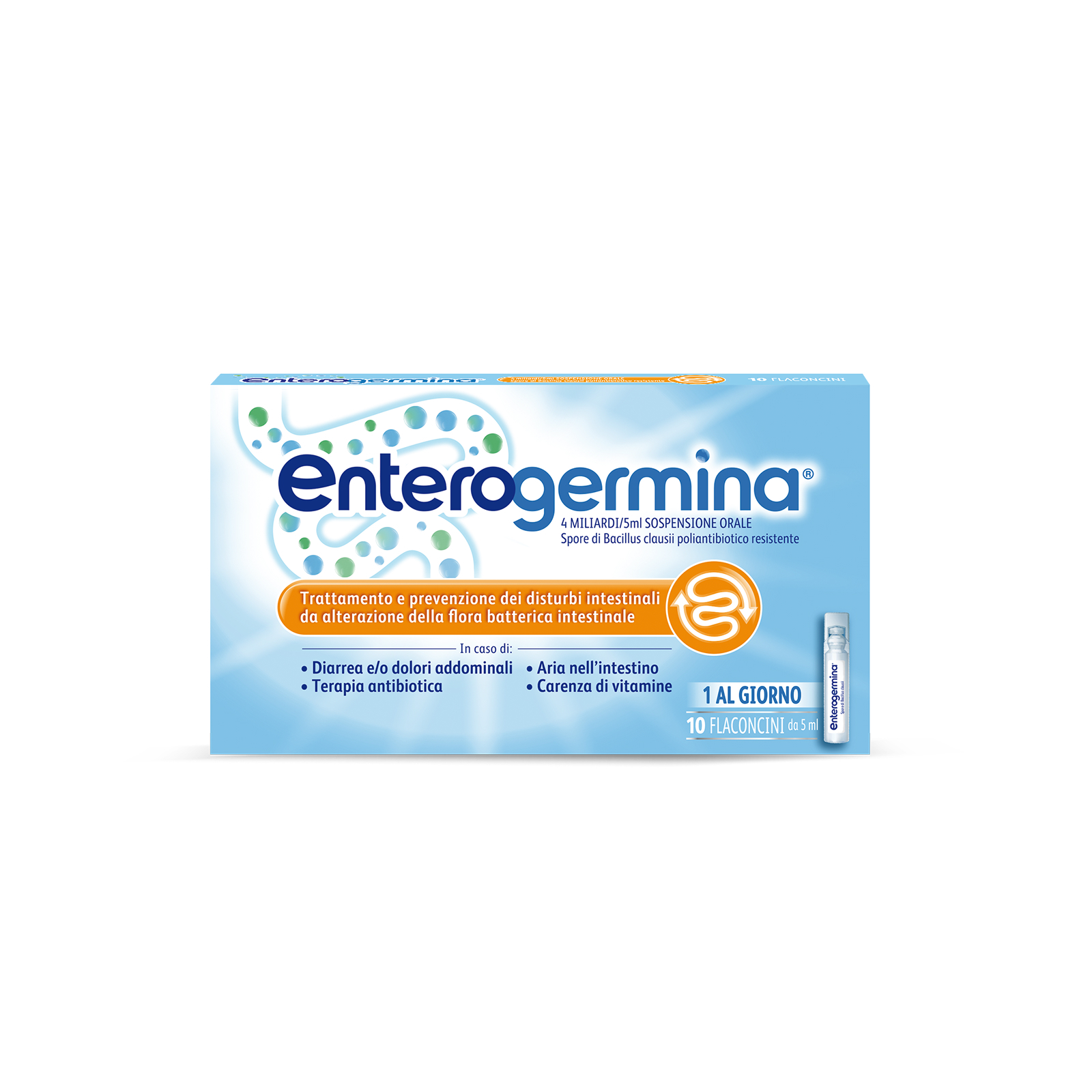 Enterogermina 4 Miliardi/5 ml - Sospensione Orale - 10 Flaconcini