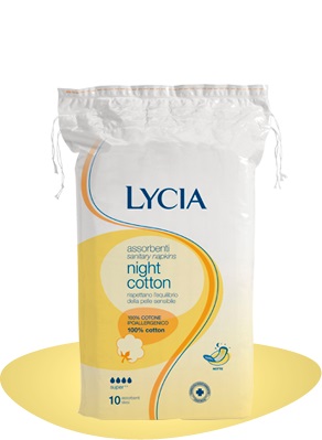 Lycia Night Assorbenti Sottili In Cotone Notte 10 Pezzi
