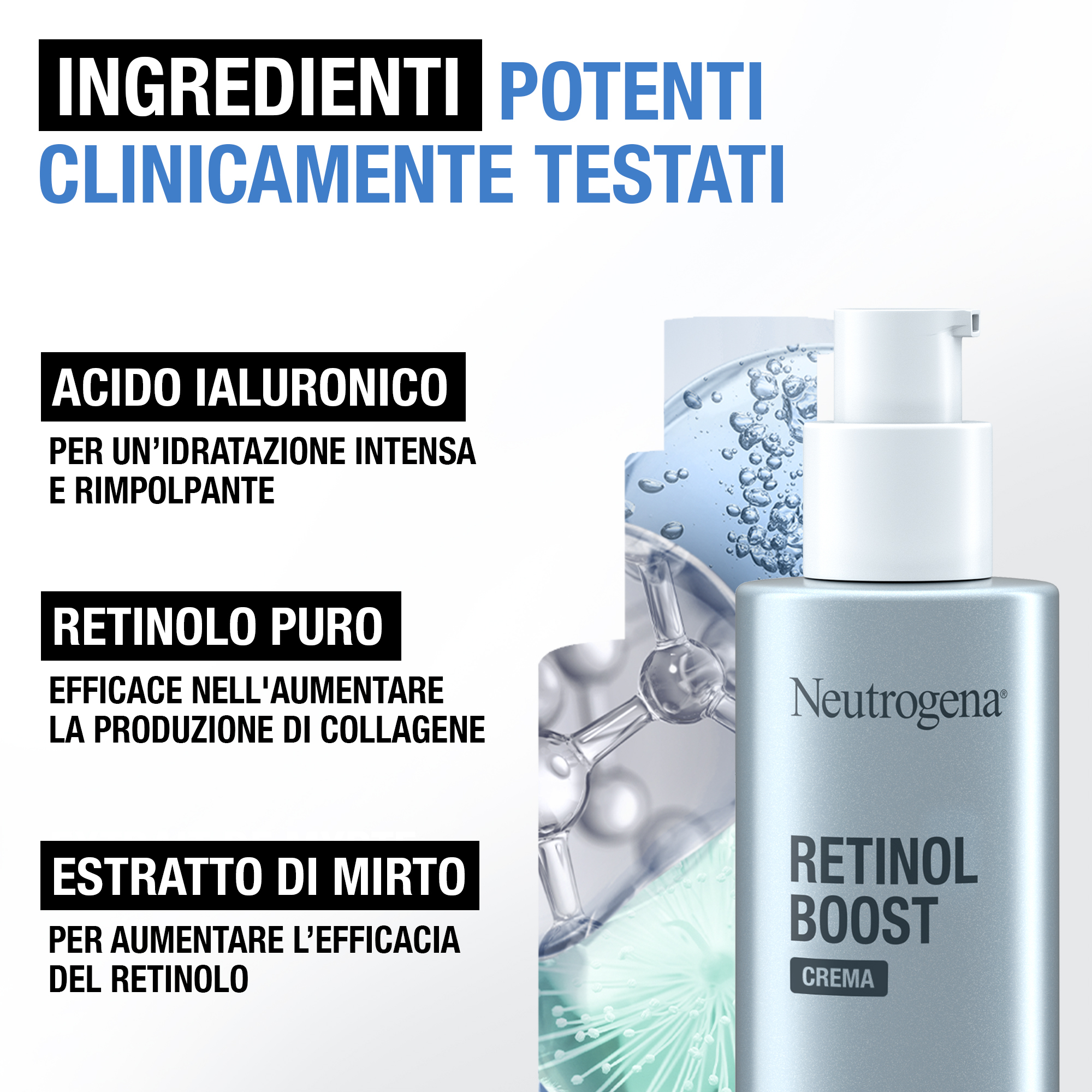 Neutrogena Retinol Boost Crema Viso Retinolo Puro ad assorbimento rapido per una pelle giovane 50 ml