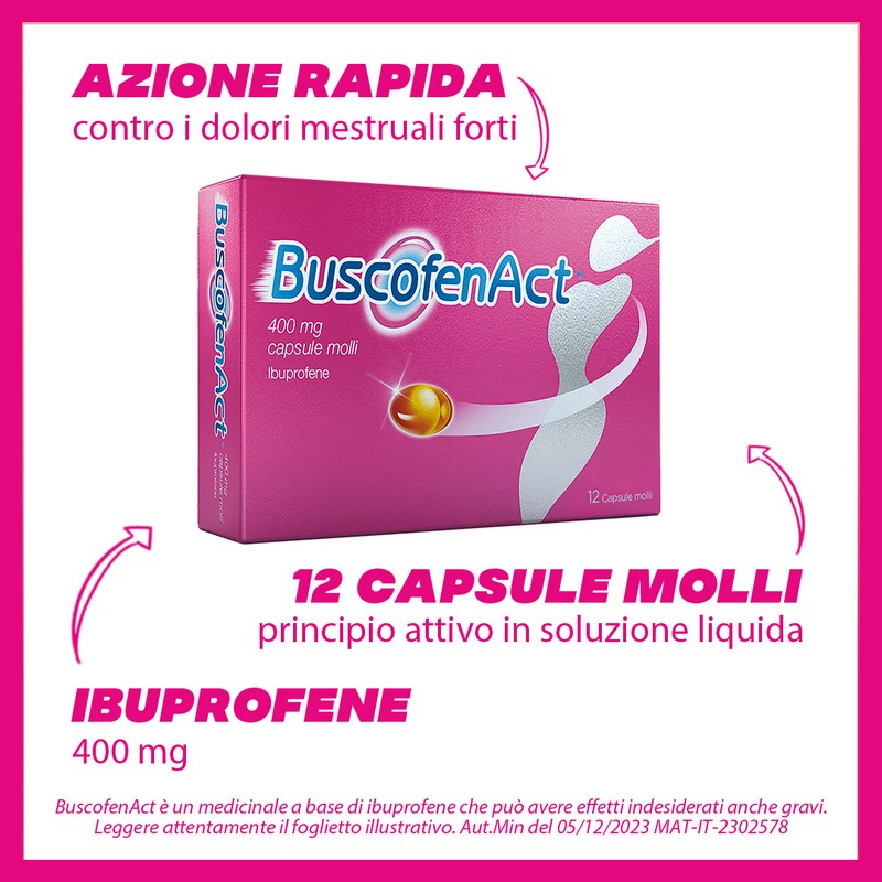 BuscofenAct 400mg - 12 Capsule Molli