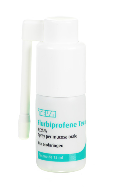 Flurbiprofene Teva 0,25% Spray Mucosa Orale 15 ml