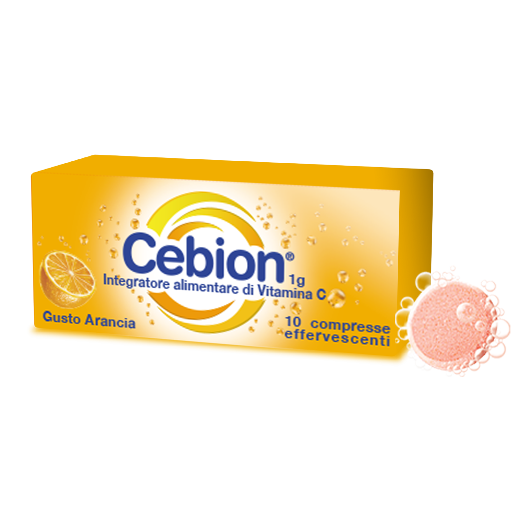 Cebion Effervescente Arancia - Integratore di Vitamina C - 10 Compresse