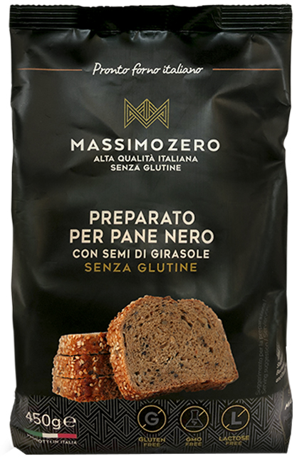 MASSIMO ZERO PREP PANE NERO 450G 