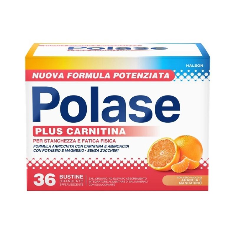 Polase Plus Carnitina 36 Bustine Gusto Arancia E Mandarino - Integratore Per Stanchezza E Affaticamento
