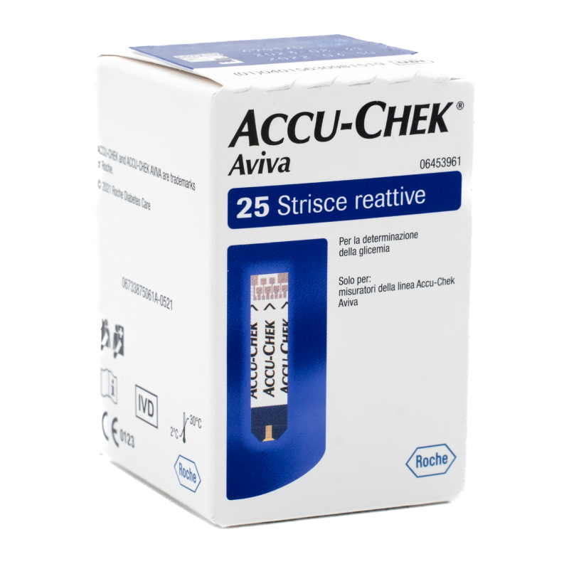 Accu-Chek Linea Controllo Glicemia Aviva 25 Strisce Rilevatrici  