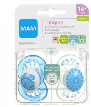 Mam Original Succhietto In Silicone +16m 2 Pezzi