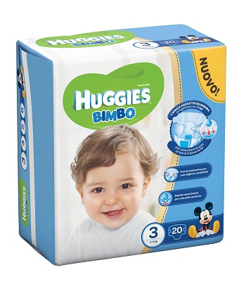 Huggies Bimbo Base Pannolini Taglia 3 (4-9 Kg) 20 Pezzi