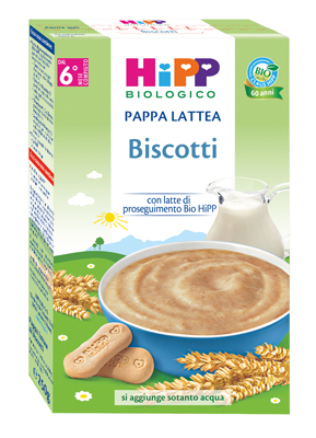 Hipp Bio Pappa Lattea Biologica ai Biscotti