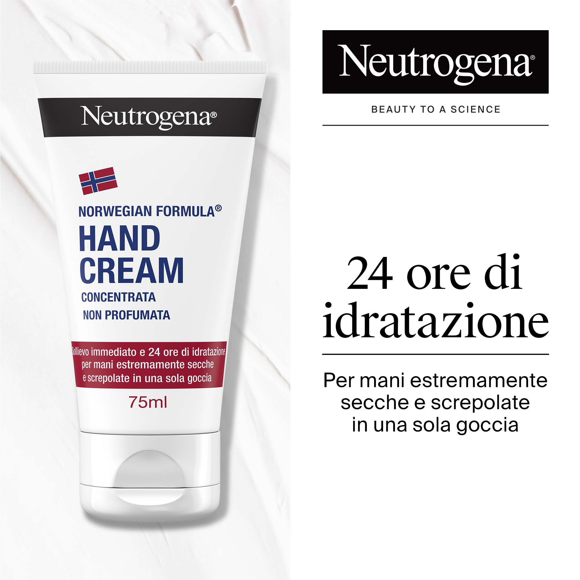 Neutrogena Formula Norvegese Crema Mani Concentrata Non Profumata 75ml, Crema mani senza profumo