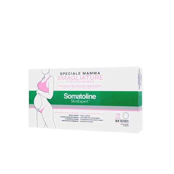 Somatoline SkinExpert, Maschera Speciale Mamma, Trattamento Corpo,  Antismagliature, Vitamina E - Olio di Avocado - Centella asiatica 4pz