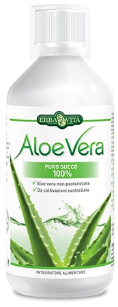 Erba Vita Aloe Vera Puro Succo 100% Integratore Depurativo 500 ml
