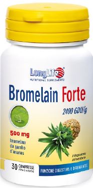LongLife Bromelain Forte 500 mg Integratore 30 Compresse