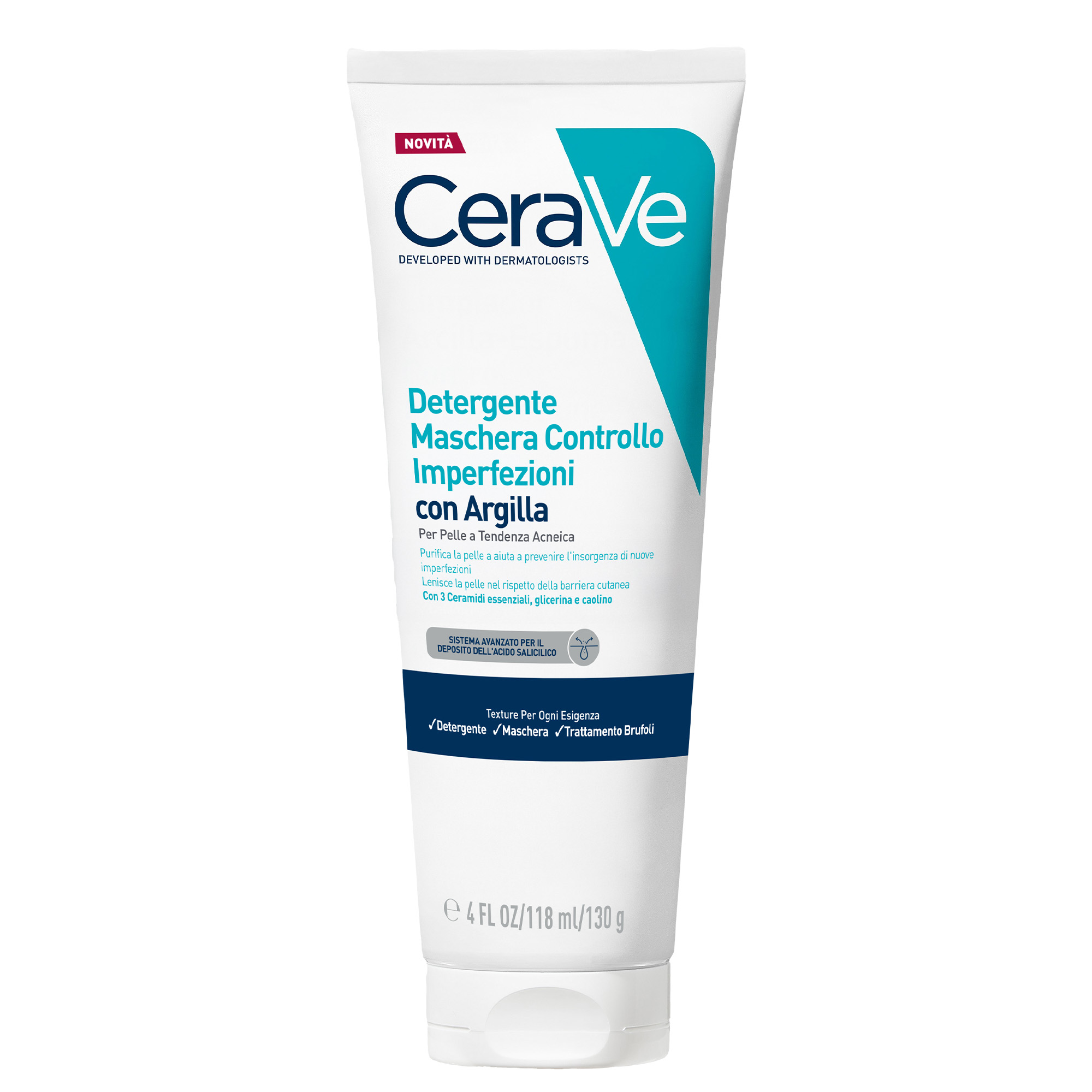 CeraVe - Detergente Maschera Controllo Imperfezioni Per Pelle A Tendenza Acneica 118 ml