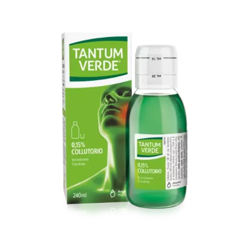 Tantum Verde 0,15% - Collutorio Per Dolore E Infiammazione Di Gola, Bocca E Gengive 240 ml
