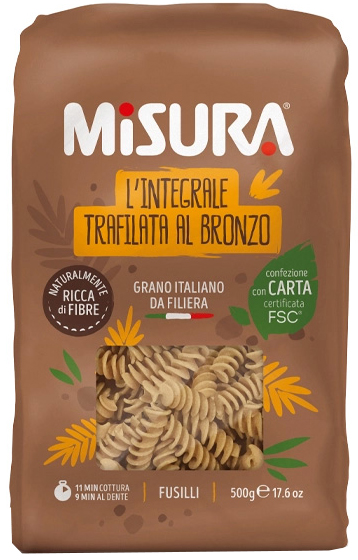 Misura Fusilli Con Germe Di Grano Integrale 500 g