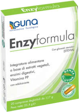 Guna Enzyformula Integratore di Enzimi Digestivi 20 Compresse