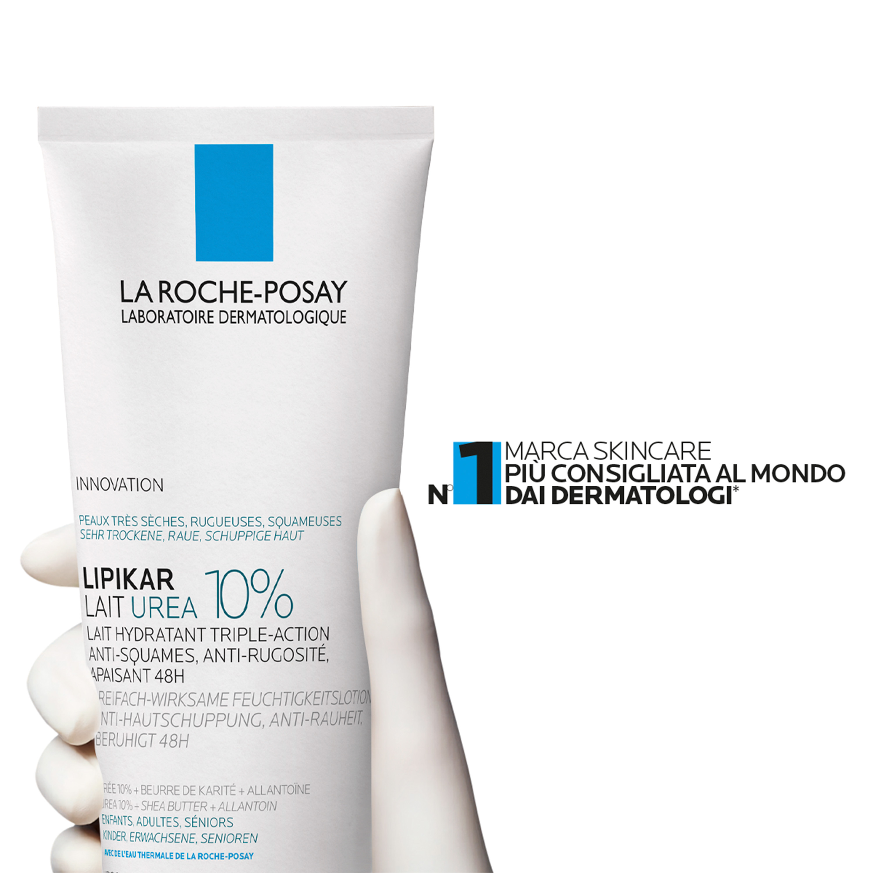 La Roche-Posay Lipikar Latte Urea 10% - Lozione Idratante Per Pelle Molto Secca 200 ml