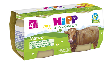 Hipp Biologico Omogeneizzato Manzo 2x80g