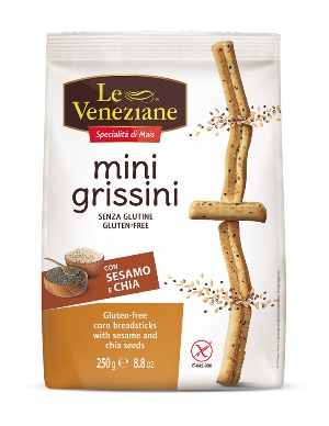 Le Veneziane Mini Grissini Con Sesamo E Chia Senza Glutine 250 g