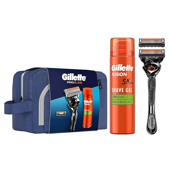 GILLETTE KIT RAS PROG 2UP+GEL+POC