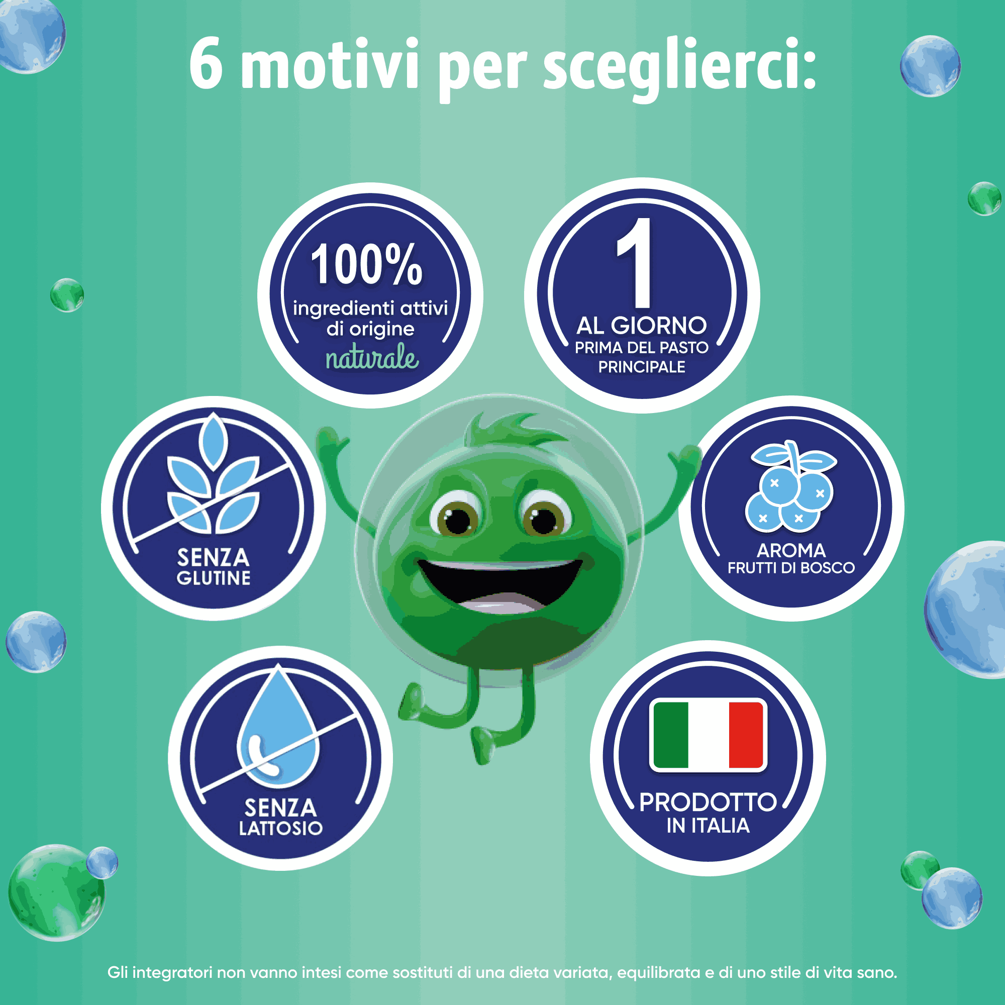 Enterogermina Intestino Pigro 20 bustine, Fermenti Lattici, Probiotici, Prebiotici, FOS, Integratore Regolarità Intestinale, con Psillio, Ibisco, Ippocastano, Opuntia, Gusto Frutti di Bosco