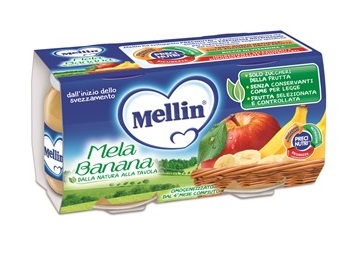 Mellin Mela Banana Omogeneizzato Di Frutta 2x100 g