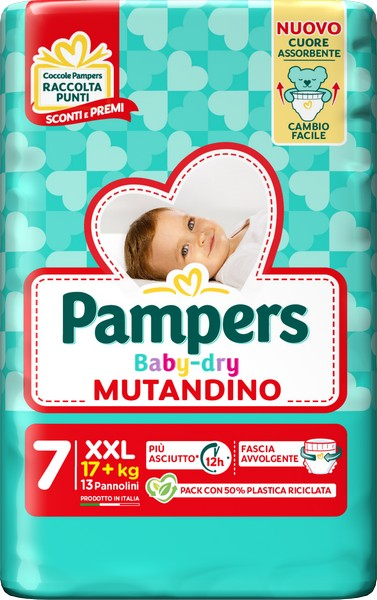 PAMPERS BABY DRY Mutandino Taglio 7-XXL (17+ Kg) 13PZ