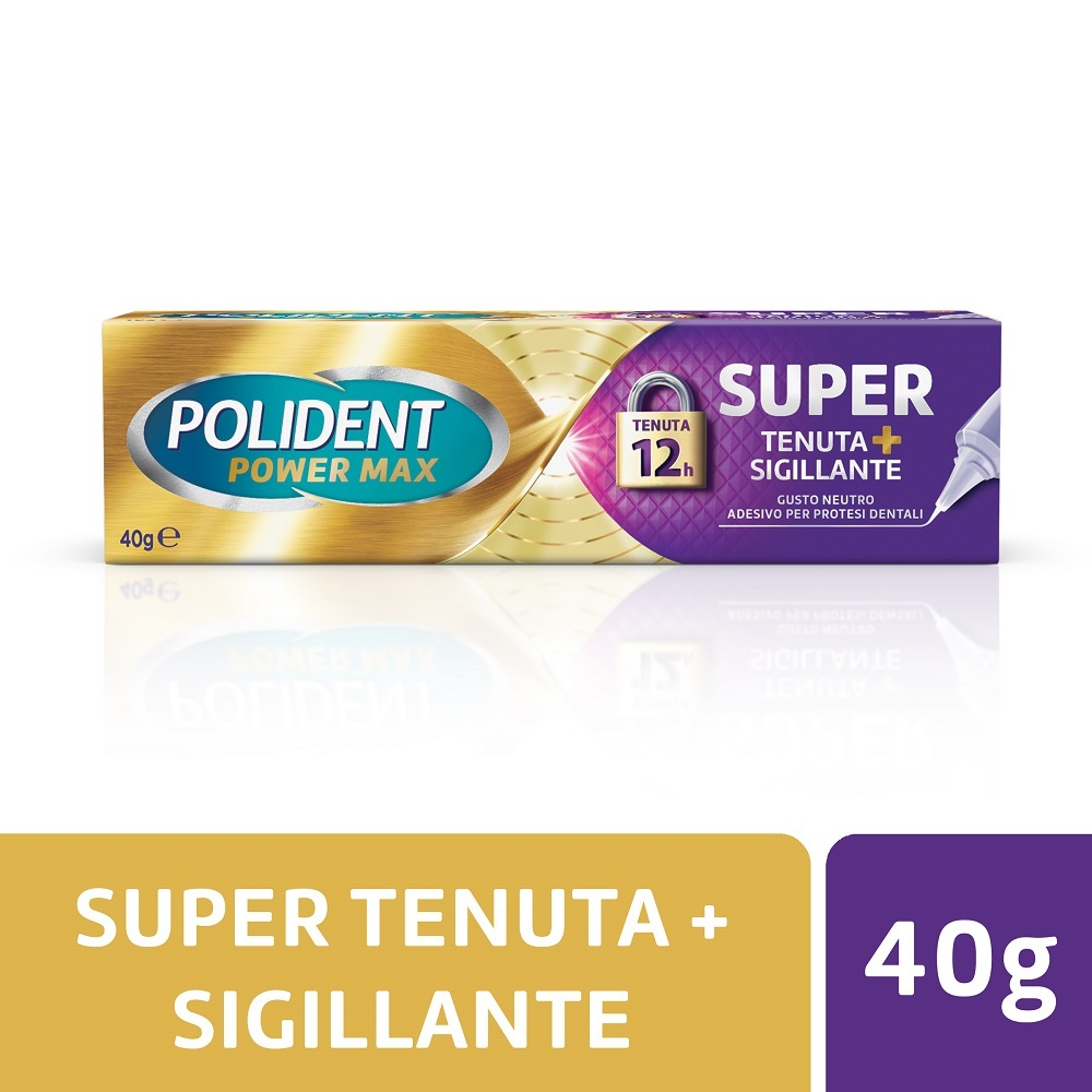Polident Super Tenuta+Sigillante Sigillante per Protesi Dentale Gusto Neutro 40g