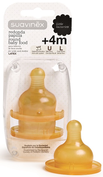 SUAVINEX TETT PAPP LATT +4M 2P