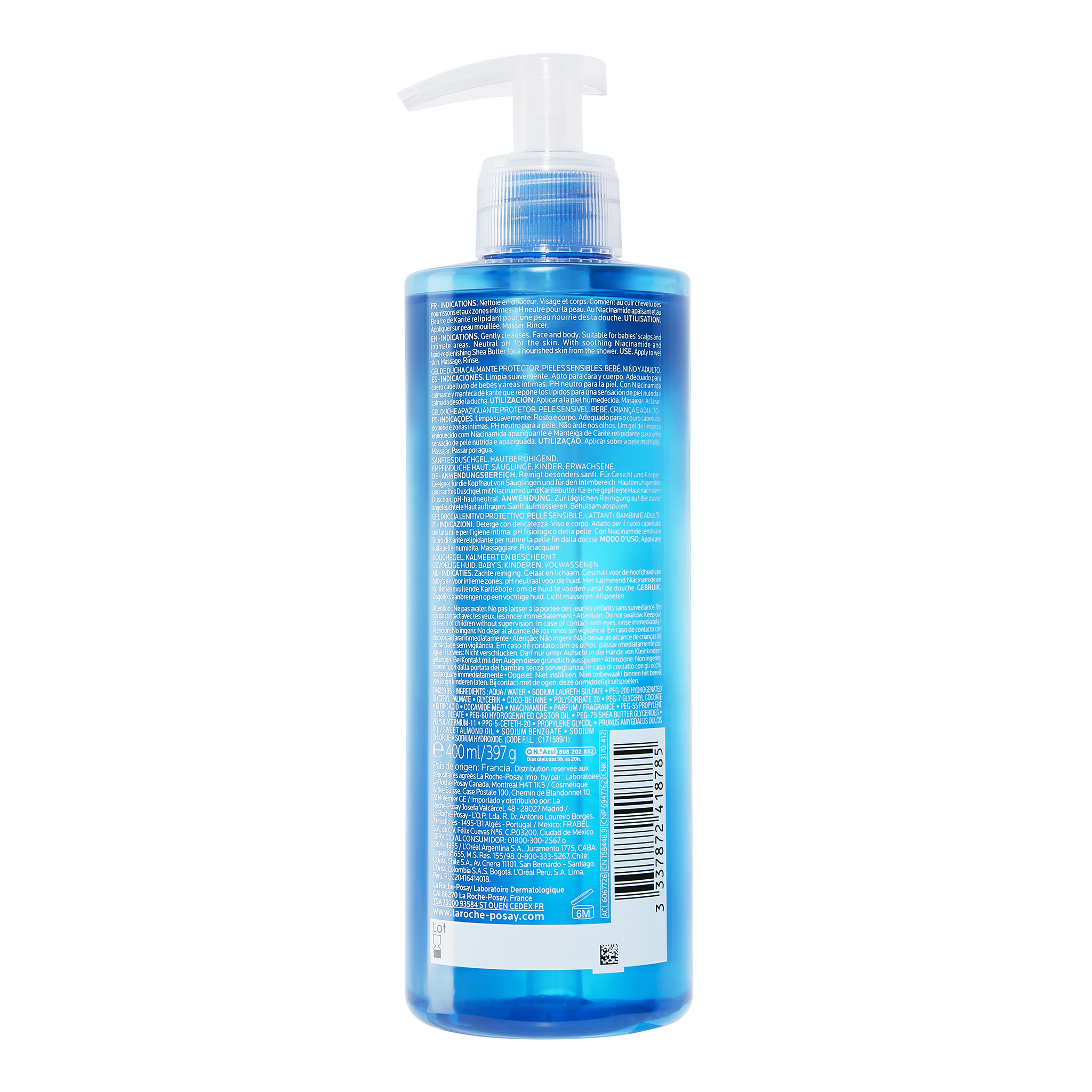 La Roche-Posay Lipikar - Gel Lavant Gel Doccia Detergente Delicato Per Pelle Secca E Sensibile 400 ml