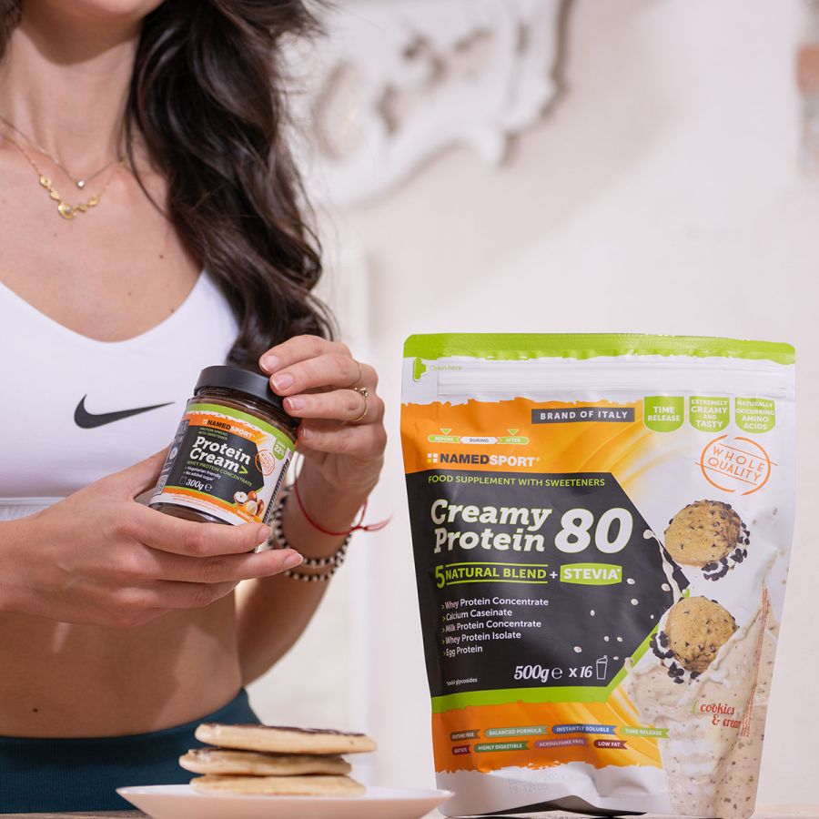 Named Sport Creamy Protein 80 Cookies & Cream Polvere 500 g - Proteine Del Siero Del Latte