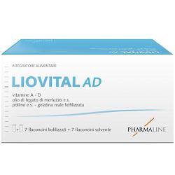 LioVital AD Integratore Di Olio di Fegato di Merluzzo 7+7 Flaconcini