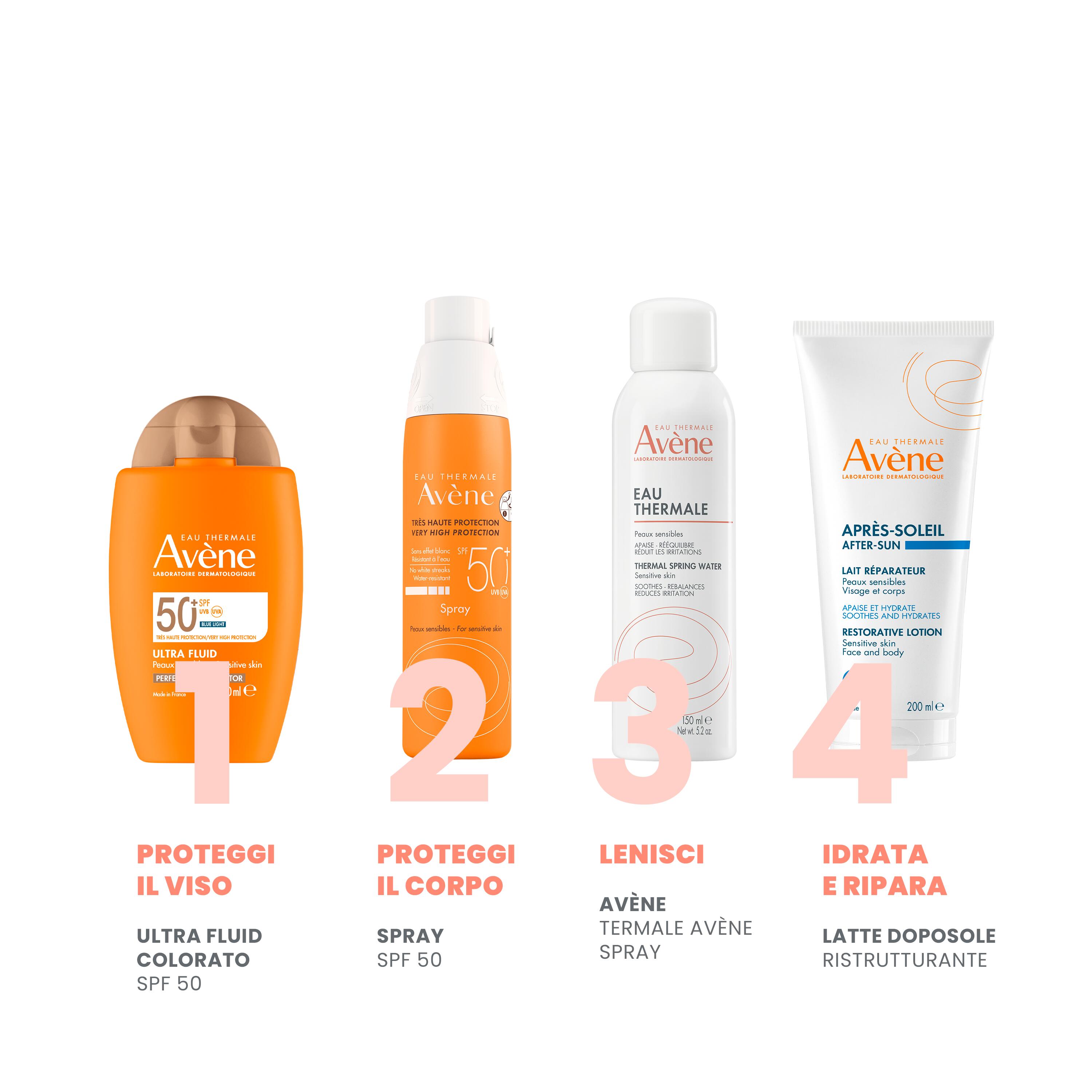 Avène - Ultra Fluid Perfezionatore Protezione Solare Molto Alta SPF50+ Viso 50 ml