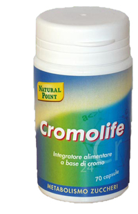 Cromolife Natural point - Integratore per il metabolismo degli zuccheri - 70 capsule